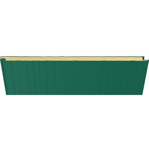 Facade sandwich panel - 3000 VERDE NAVARRO  - HIANSA PANEL S.A - for roof / for wall / steel facing
