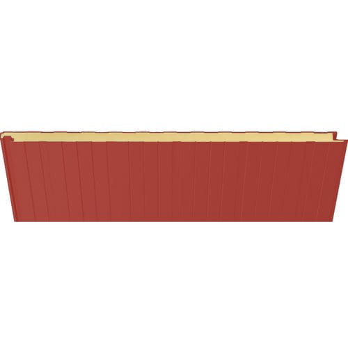 Facade sandwich panel - 7004 ROJO CORAL  - HIANSA PANEL S.A - for roof / for wall / steel facing