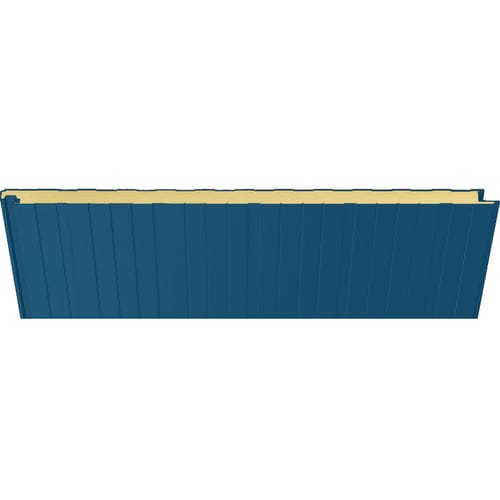 Facade sandwich panel - 5008 AZUL ARDOISE - HIANSA PANEL S.A - for roof / for wall / steel facing