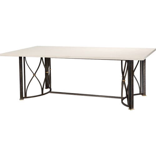Contemporary dining table - IMPERIAL - Mobilier De Style - wrought iron / glass / marble