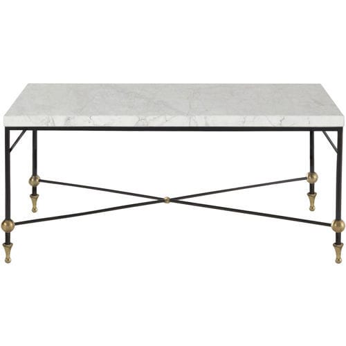 Contemporary coffee table - BARON - Mobilier De Style - iron / wrought iron / marble