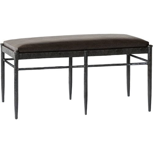 Contemporary bench - CESAR - Mobilier De Style - wrought iron / lacquered steel / fabric