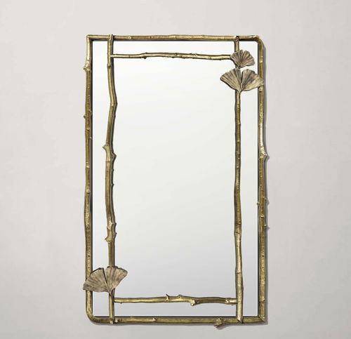 Wall-mounted mirror - GINKGO - Mobilier De Style - commercial / biophilic design / rectangular