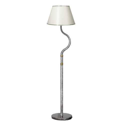 Floor-standing lamp - ETHNIC - Mobilier De Style - aluminum / brass / textile