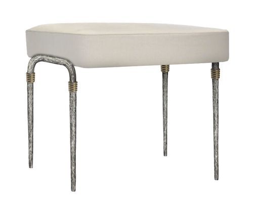 Contemporary bench - ETHNIC - Mobilier De Style - aluminum / brass / without backrest