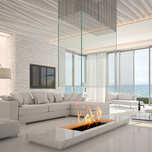 Contemporary coffee table - bioKamino - marble / marble base / rectangular
