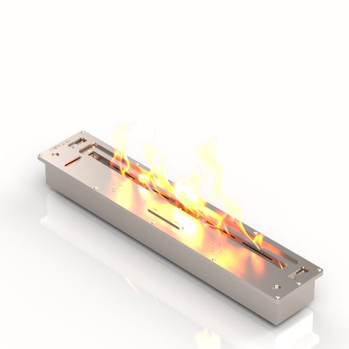 Stainless steel bioethanol burner - BR600R - bioKamino - rectangular / contemporary / built-in