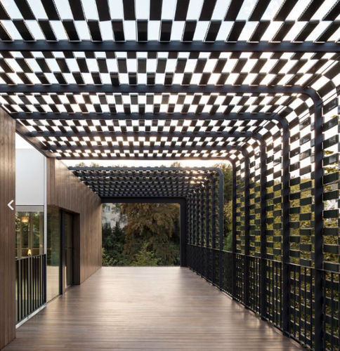 Pergola cover with solar protection - Flexbrick, SL - ceramic / home