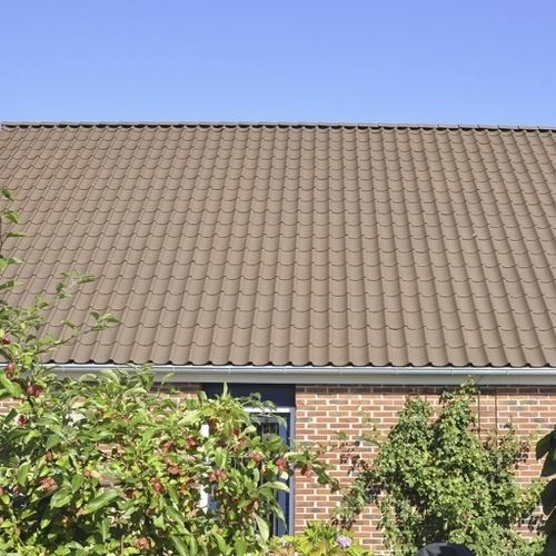 Imbrex roof tile - RT 807 - Randers Tegl A/S - small / clay / brown