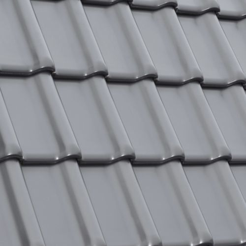 Flat roof tile - RT 863 - Randers Tegl A/S - clay / large / gray