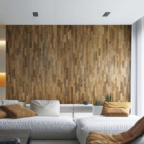 Interior wall covering - AMATA - AW Latvia - reclaimed wood / brushed / wood look