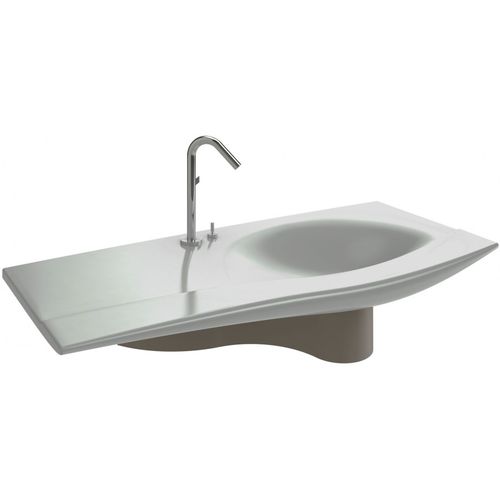Countertop washbasin - E1292 - JACOB DELAFON - ceramic / with counter / organic