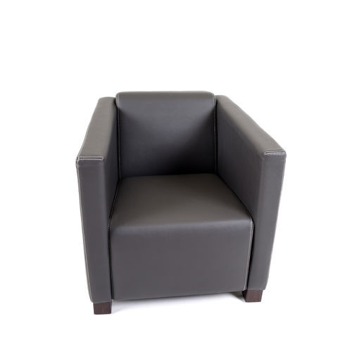 Contemporary armchair - MIMMI - HMM Ltd. - leather / solid wood / plywood