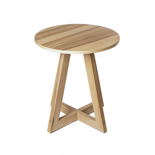 Contemporary side table - HANDY H - KD Stripes - wood veneer / plywood / ash base