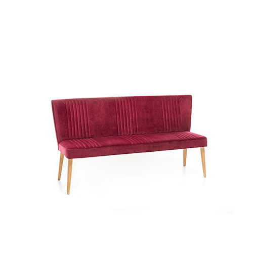 Contemporary bench - JENNIFER - Standard Furniture Factory Sarajevo - wooden / fabric / with backrest