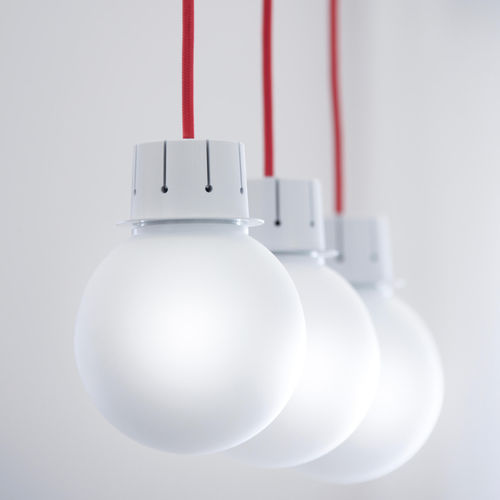Pendant lamp - ZBOWL - Hi Project srl - Brillamenti - aluminum / blown glass / minimalist design