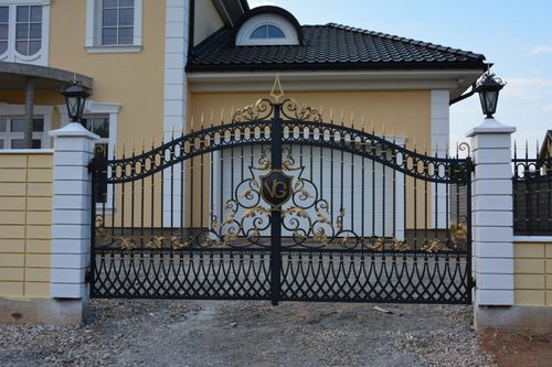 Swing gate - 05 - La Forge Artistique - wrought iron / with bars / home