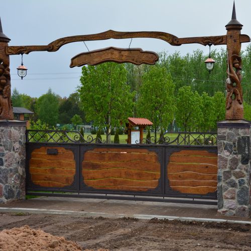 Sliding gate - 17 - La Forge Artistique - wrought iron / louvered / home