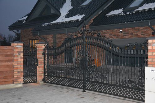 Swing gate - 19 - La Forge Artistique - wrought iron / with bars / home
