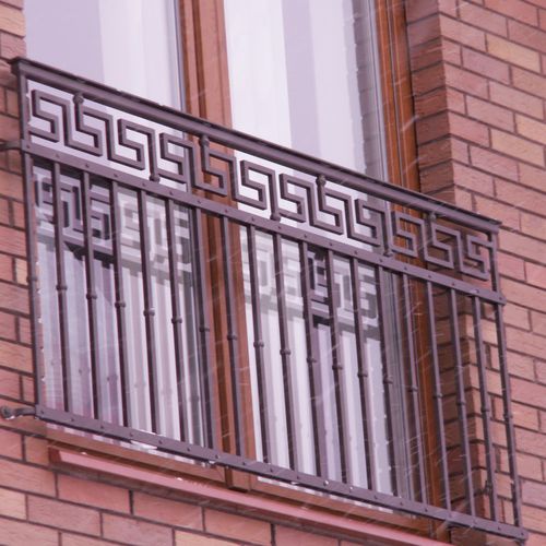 Wrought iron railing - 19 - La Forge Artistique - with bars / outdoor / for windows