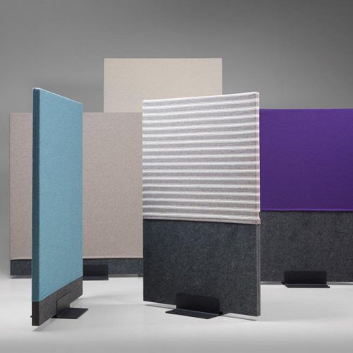 Freestanding desk screen FE Standard AS felt / polyester / modular
