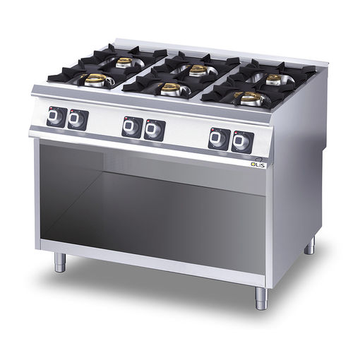 Gas range cooker - D96/10CG - Olis Ali Group S.r.l. - commercial / stainless steel / cast iron
