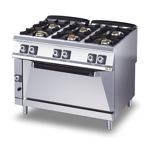 Gas range cooker - D96/10CGFL - Olis Ali Group S.r.l. - commercial / stainless steel / cast iron