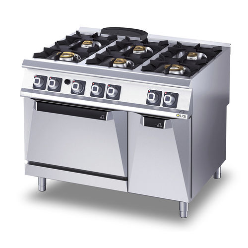 Gas range cooker - D96/10CGG - Olis Ali Group S.r.l. - commercial / stainless steel / cast iron