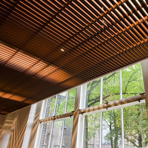 Aluminum suspended ceiling - QUADRO LINE - Integra - Interior Systems - polyester fiber / panel / for office