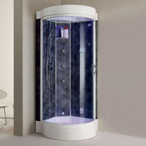 Glass shower cubicle - NEW FLY.H - ilma srl - with sliding door / curved