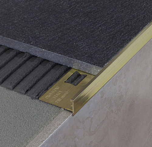 Aluminum stair nosing - CERFIX PROSTEP SNG-SN - PROFILPAS - brass