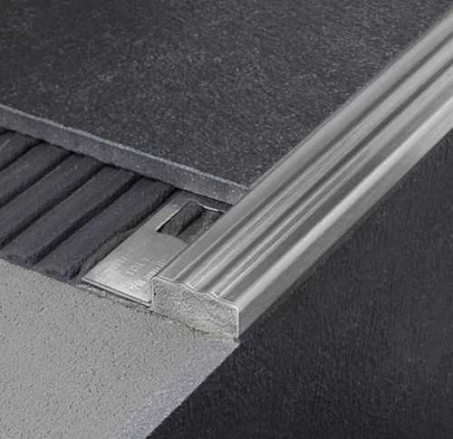 Stainless steel stair nosing - PROSTEP SIS - PROFILPAS - non-slip