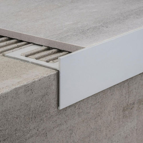 Aluminium edge trim - CERFIX PROTEC CPNV - PROFILPAS - for tile / edge / white