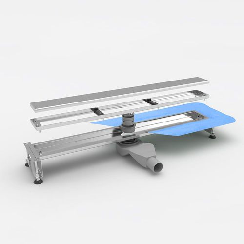 Rectangular shower base - SMART DRAIN - PROFILPAS - above floor / concrete / stainless steel