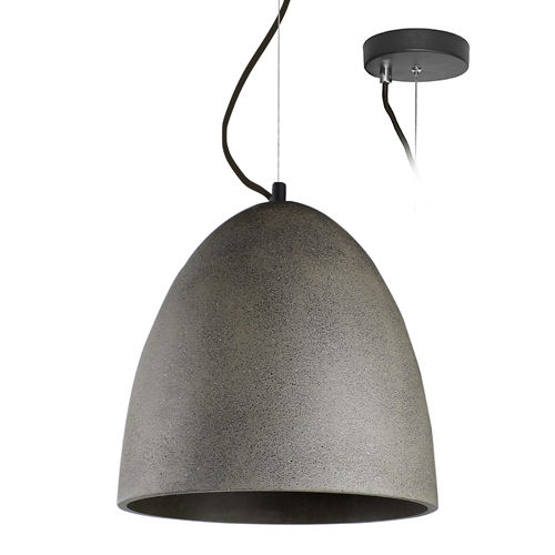 Pendant lamp - SANDY 1 E27 : SU11455 - Indigo Lighting - concrete / contemporary / corded