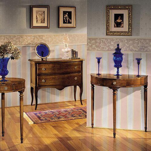 Traditional sideboard table - 43B - flli zorzella mobili - wooden / semicircular / with drawer