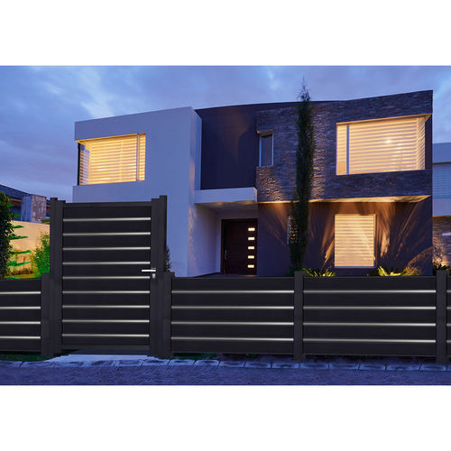 Aluminum garden gate - PRESTIGE ELEGANCE: E483 - Style Doors S.A.