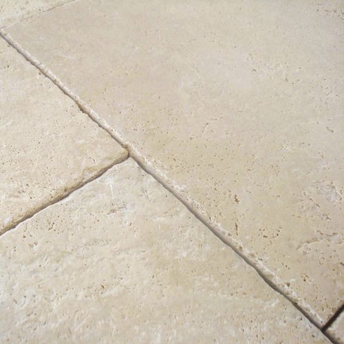 Travertine paving slab - Travertine Stone with Antique Look - DANTA MARMOR - outdoor / textured / anti-slip