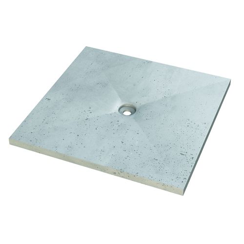 Square shower base - CONCRETE - Living Concrete Ltd - above floor / concrete