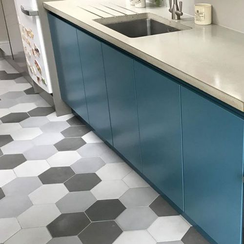 Concrete tile - HEXAL - Living Concrete Ltd - polished / kitchen / bathroom