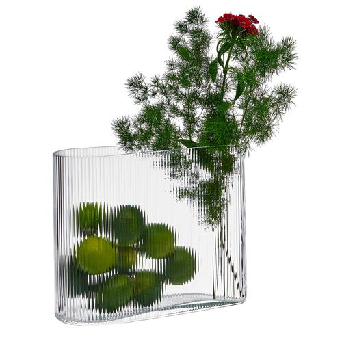Contemporary vase - MIST - nude - glass