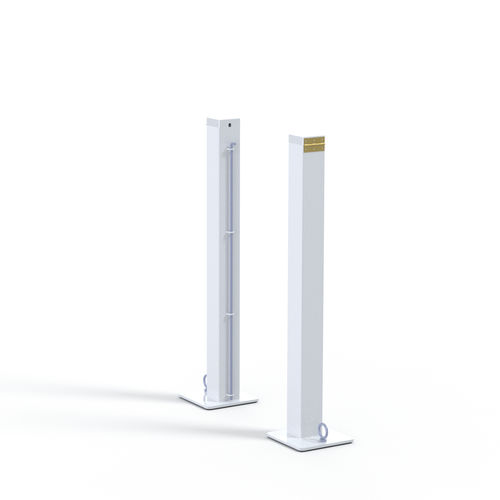 Fixed tennis post - S25222 - SODEX SPORT - galvanized steel / white / powder-coated