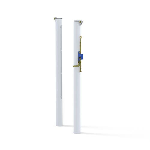 Socketed tennis post - S25232 - SODEX SPORT - galvanized steel / white / powder-coated