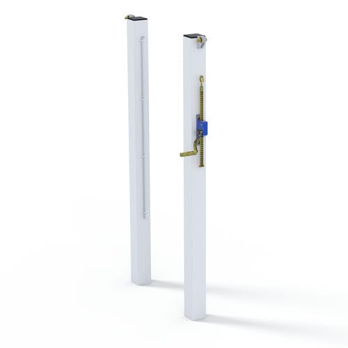 Socketed tennis post - S25213 - SODEX SPORT - galvanized steel / white / powder-coated