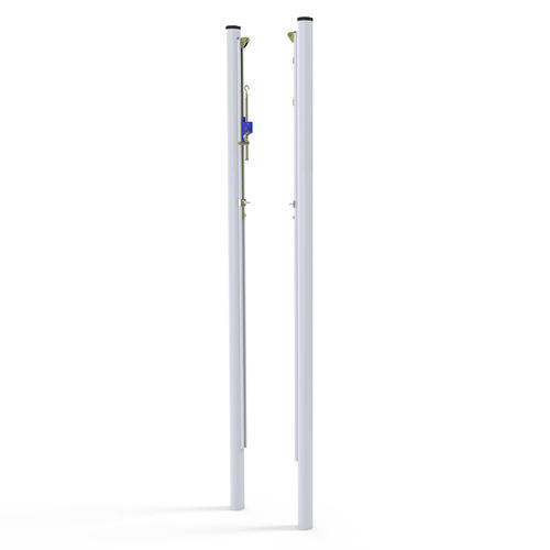 Socketed volleyball post - S30161 - SODEX SPORT - galvanized steel / white / powder-coated