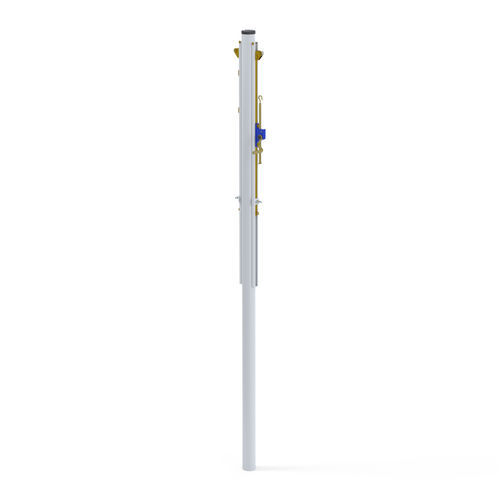 Socketed volleyball post - S30181 - SODEX SPORT - galvanized steel / white / powder-coated