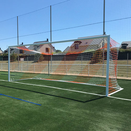 Aluminum football goal - S12215 - SODEX SPORT - socketed / white / plastic-coated