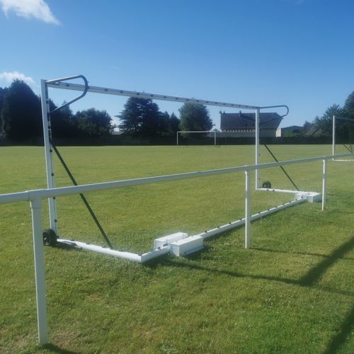Aluminum football goal - S12281-COUNTERWEIGHT - SODEX SPORT - mobile / transportable / white