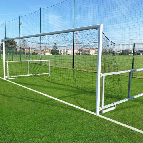 Galvanized steel football goal - S12063 - SODEX SPORT - folding / white / powder-coated