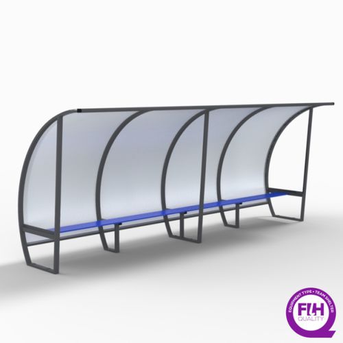 10 person team shelter - S11450G - SODEX SPORT - aluminum / polycarbonate / gray